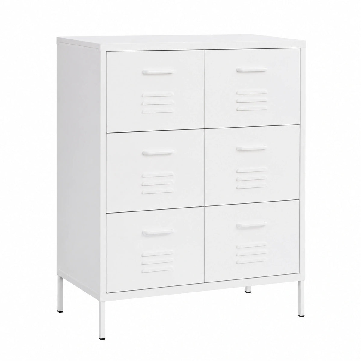 Armoire, avec rangement, en acier, 80 x 35 x 101,5 cm, coloris blanc, pour la chambre