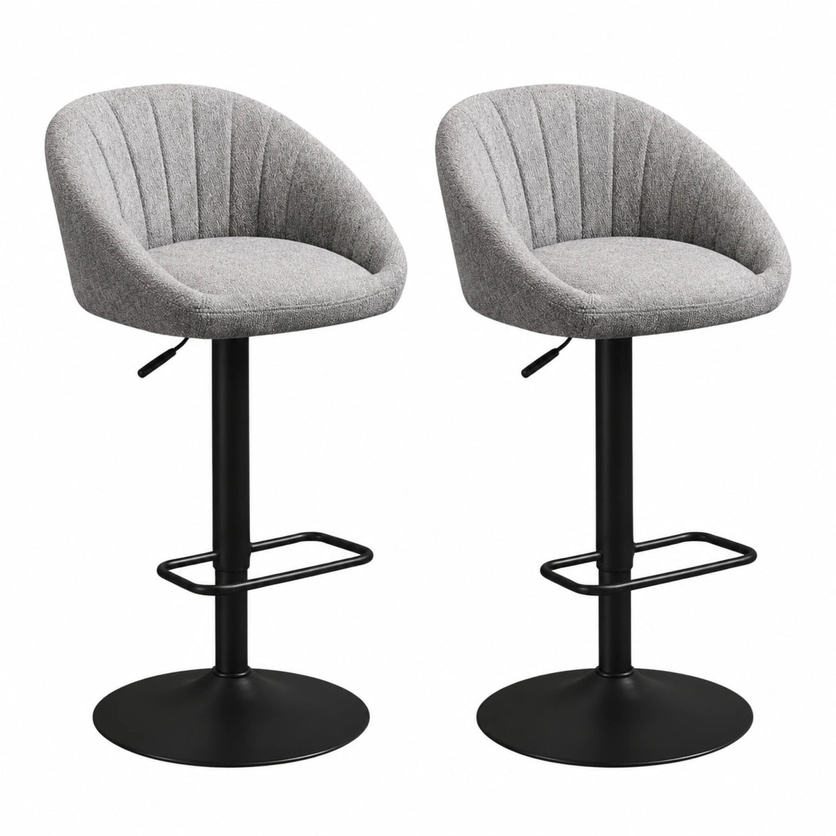 Chaise, en tissu, réglable, coloris gris, pour la salle à manger ou la cuisine