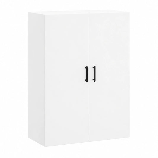 Armoire, avec rangement, avec portes, 2 pièces, 69,5 x 34 x 90 cm, coloris blanc, pour la chambre