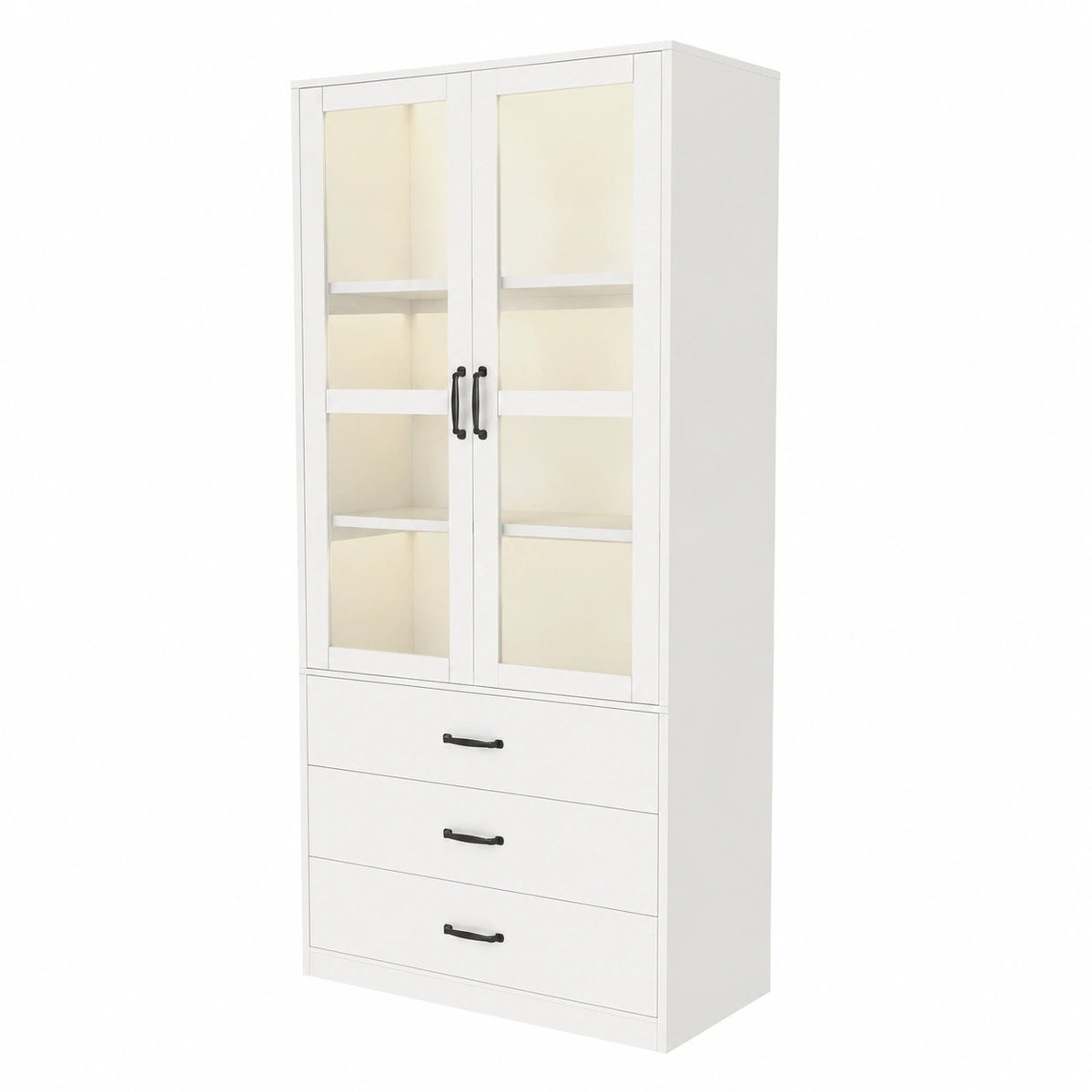 Armoire, réglable, avec rangement, avec tiroirs, coloris blanc, pour la chambre