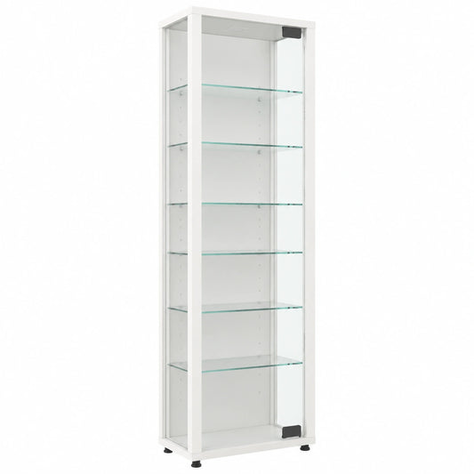 Meuble polyvalent, en verre, coloris blanc, pour les espaces de vie