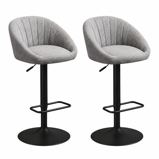 Chaise, en tissu, réglable, coloris gris, pour la salle à manger ou la cuisine