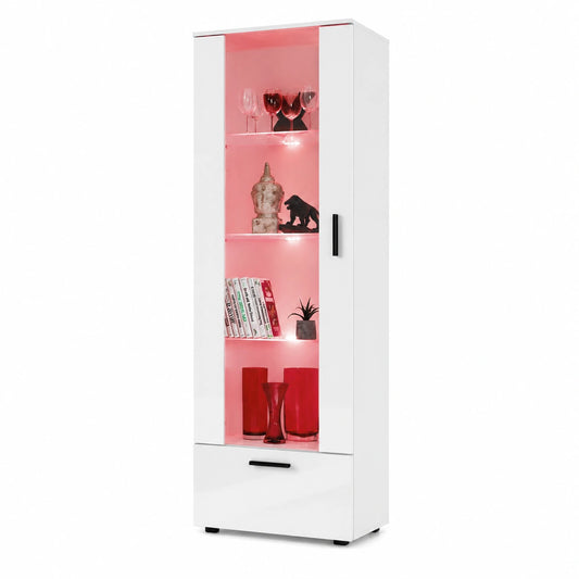 Meuble polyvalent, coloris blanc, 60 x 192 x 42 cm, pour les espaces de vie
