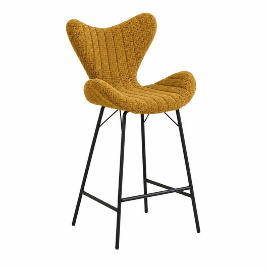 Chaise, en métal, coloris jaune, pour la salle à manger ou la cuisine